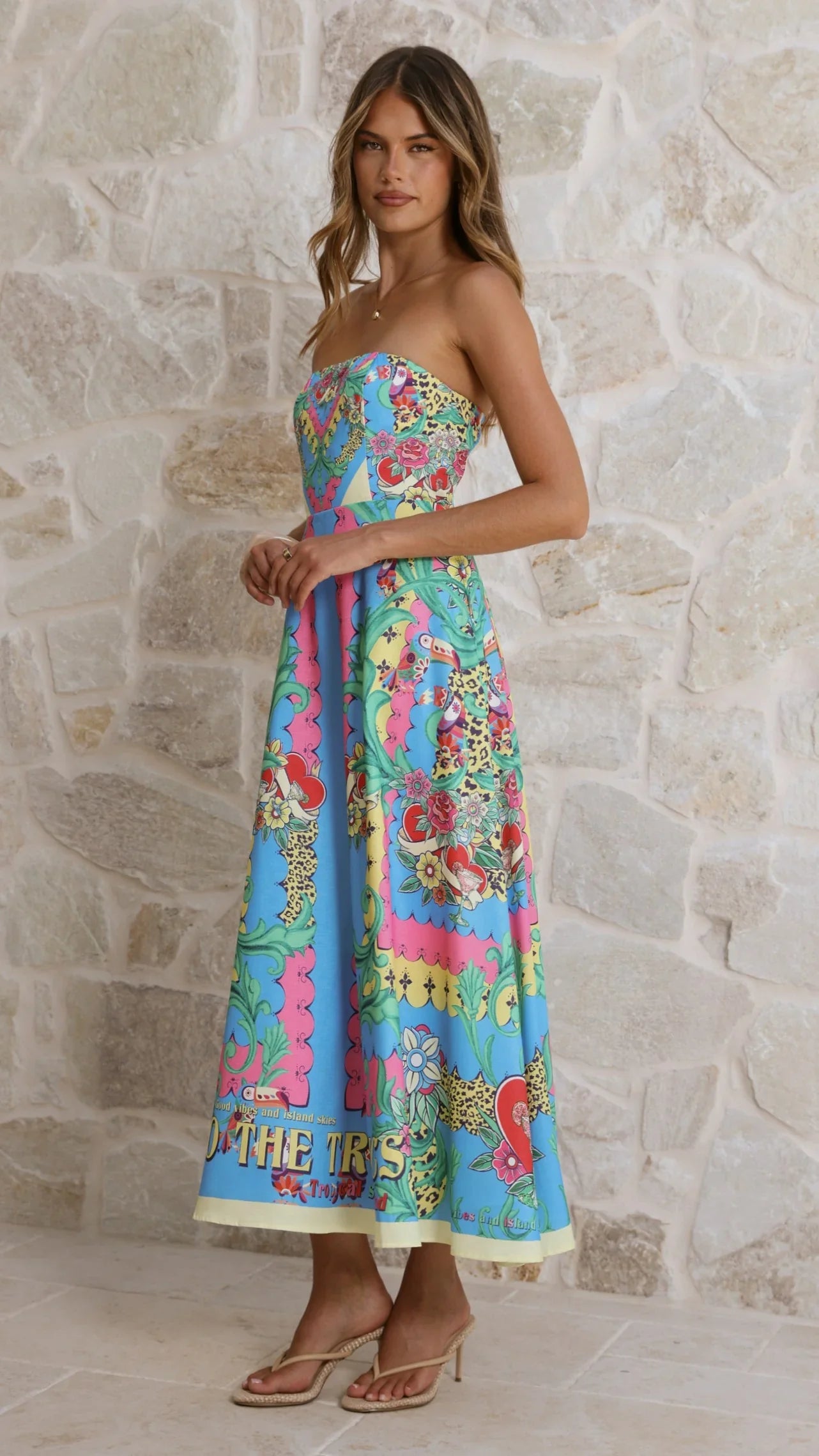 Azure Maxi Dress Tropical Rio