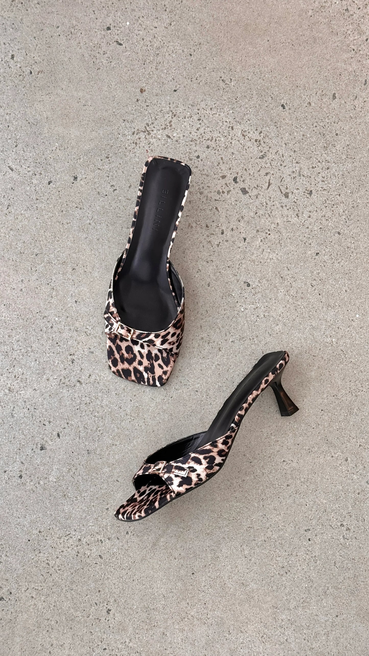 Tilden Heel Leopard Satin