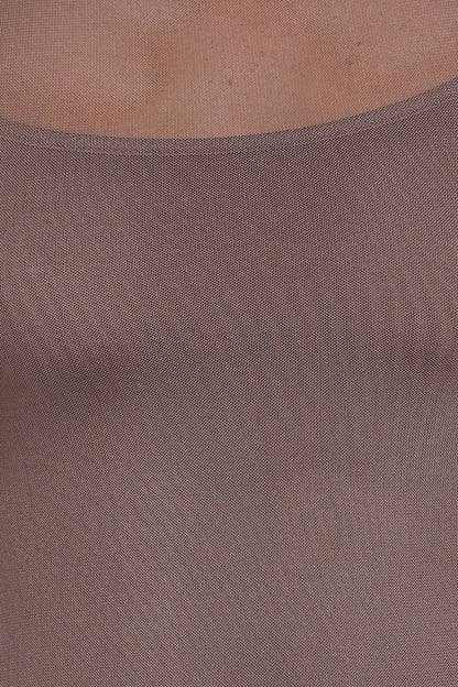 Charice Midi Dress Brown