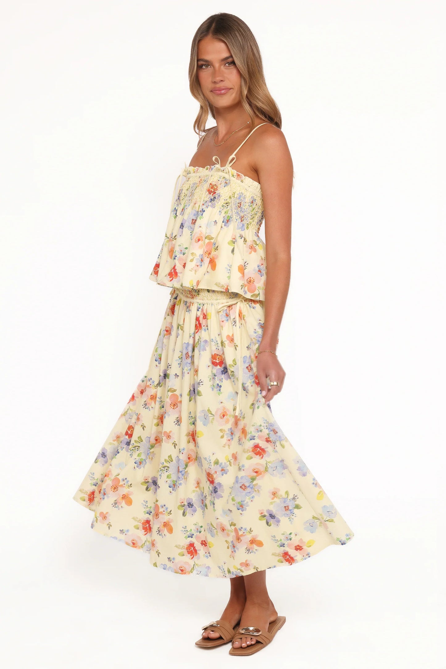 Saskia Maxi Skirt Lemon Floral