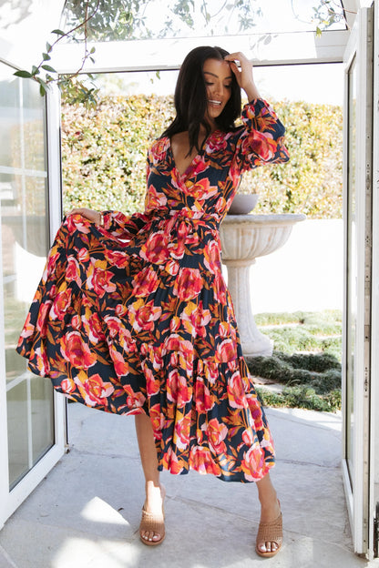 Balsa Dress Navy Floral