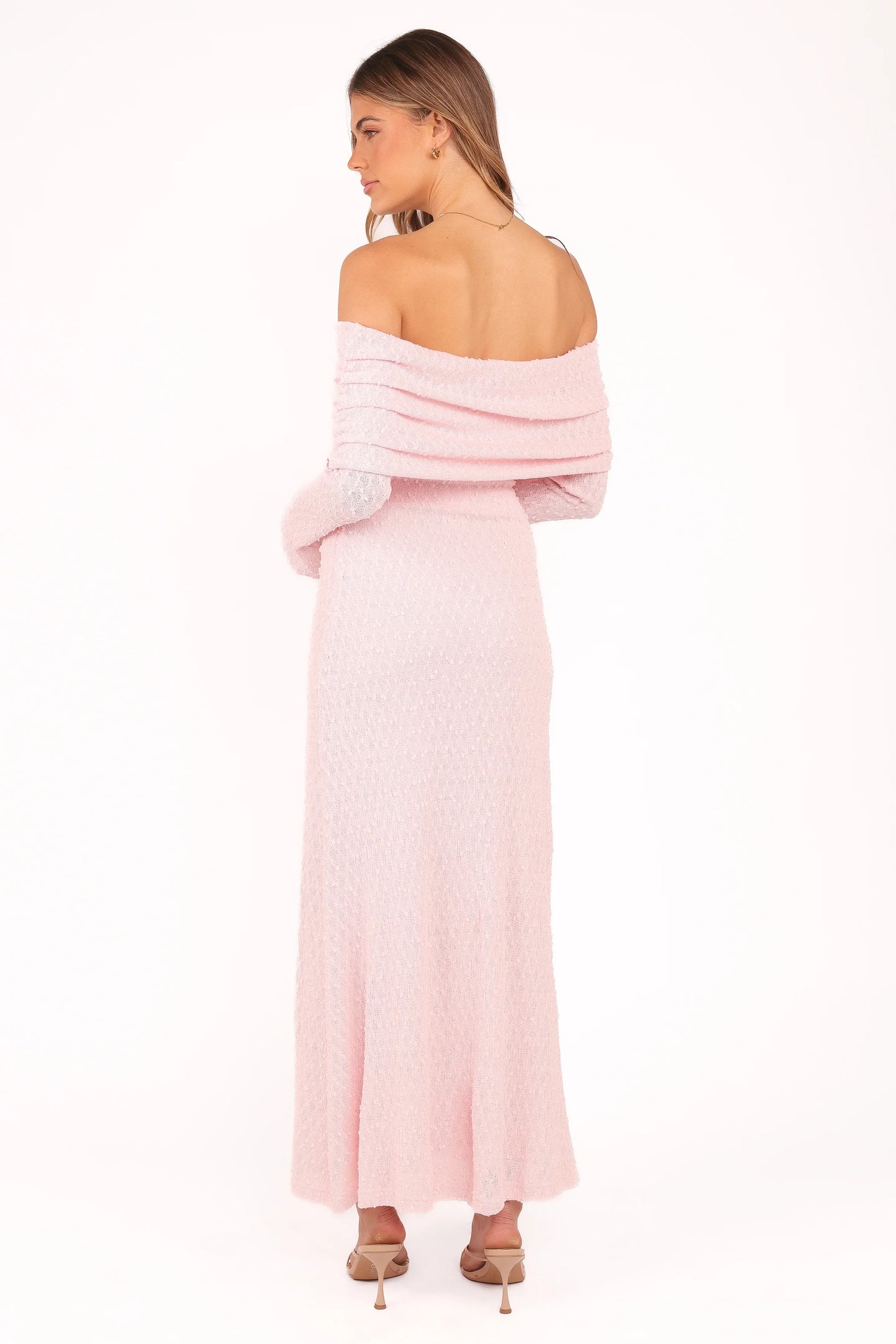Wilma Off Shoulder Dress Pink