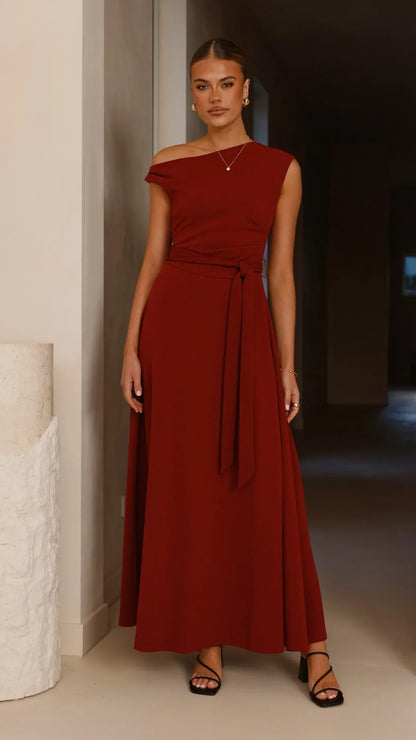 Gemma Maxi Dress Burgundy