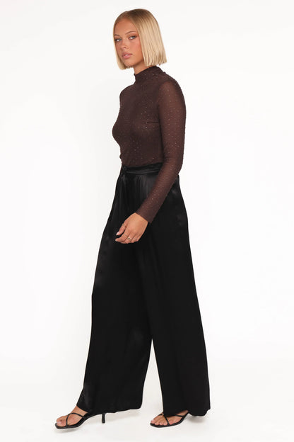 Joyce Wide Leg Pant Black