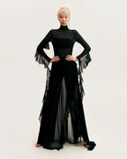 Chic sheer co ord set in black Xo Xo