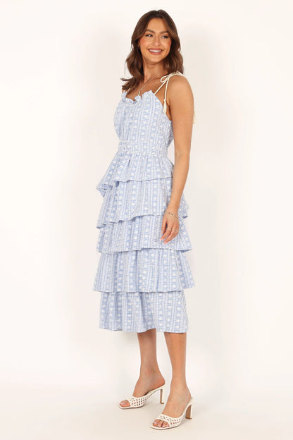 Cora Midi Dress Blue