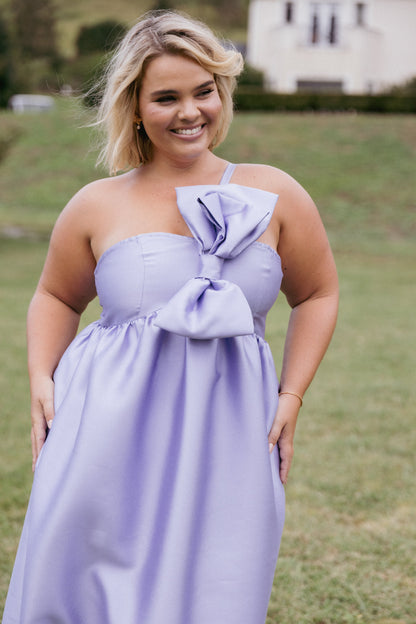 Betina Bow Front Maxi Dress Lilac