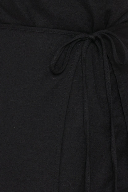 Karmen Wrap Mini Dress Black