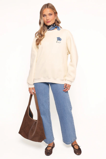 Flower Market Sweatshirt Cream