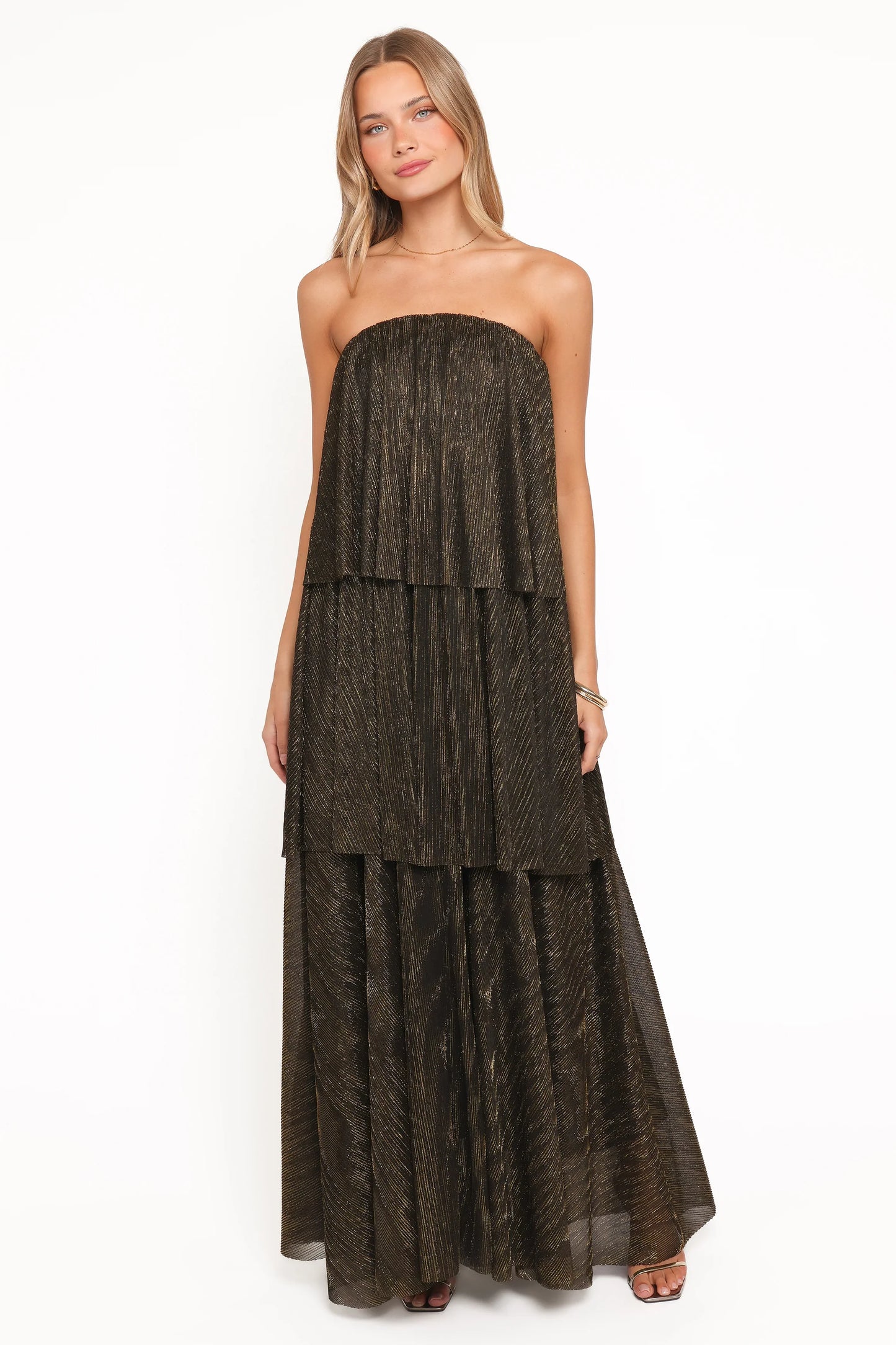 Bloom Strapless Maxi Dress Black