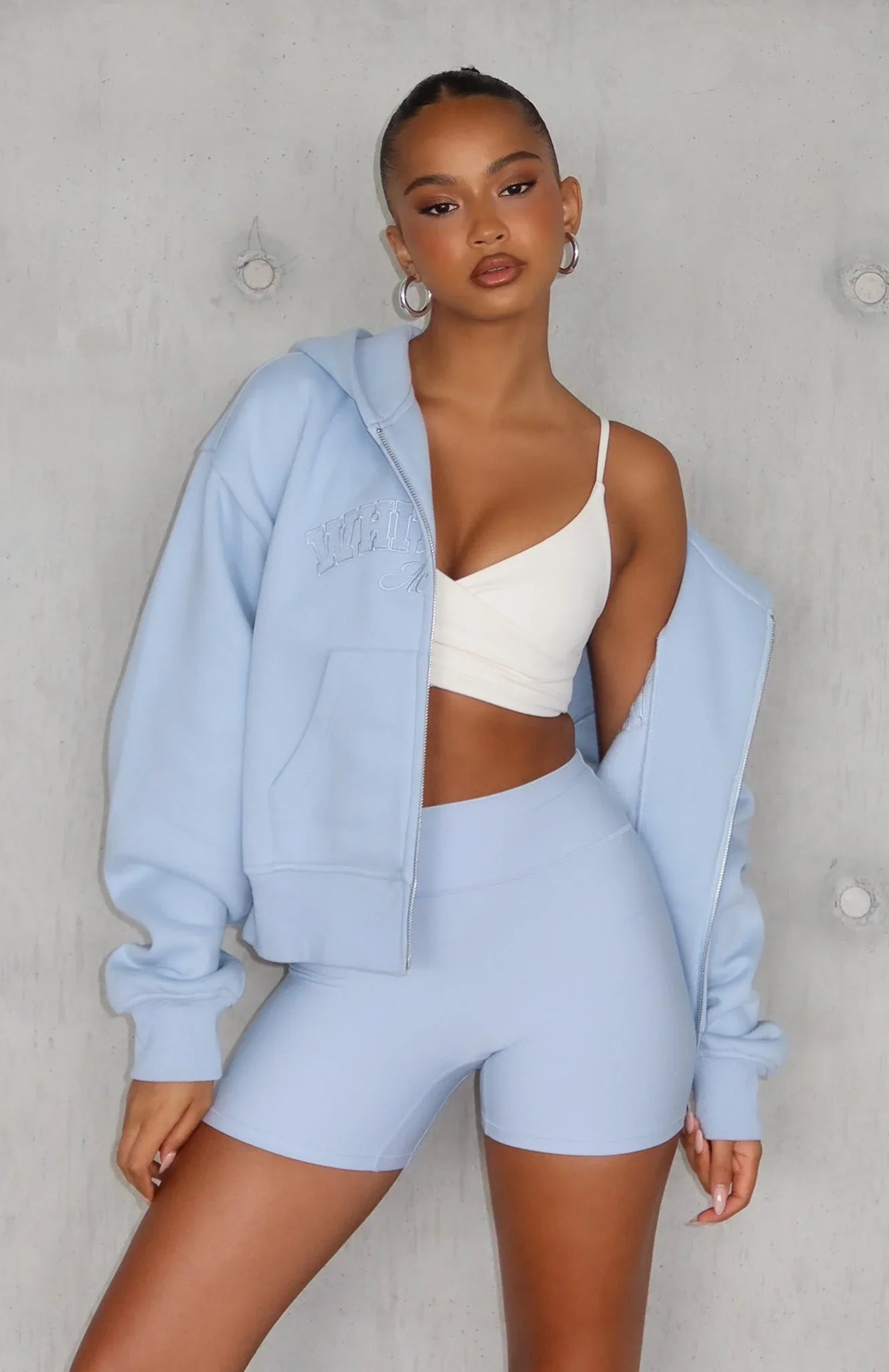 Keep Up High Waisted Shorts 4 Icy Blue