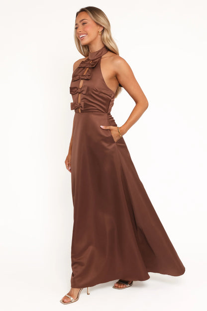 Norva Maxi Dress Brown