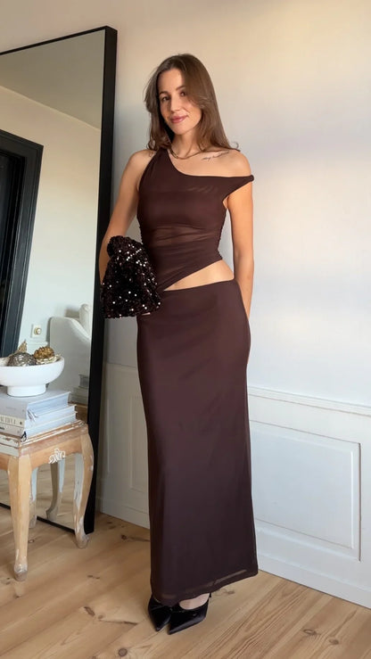 Iantha Maxi Dress Chocolate
