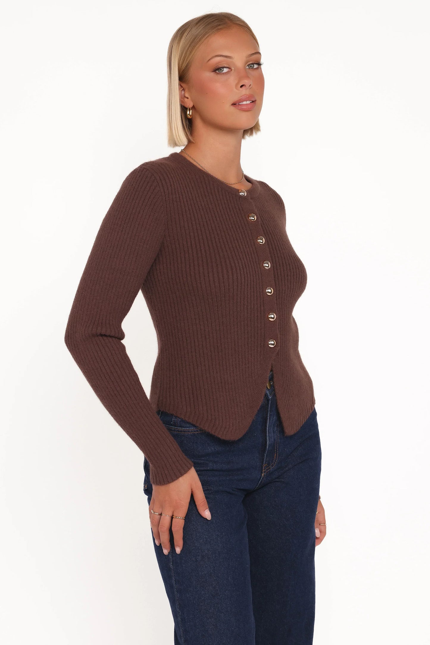 Circe Cardigan Top Chocolate