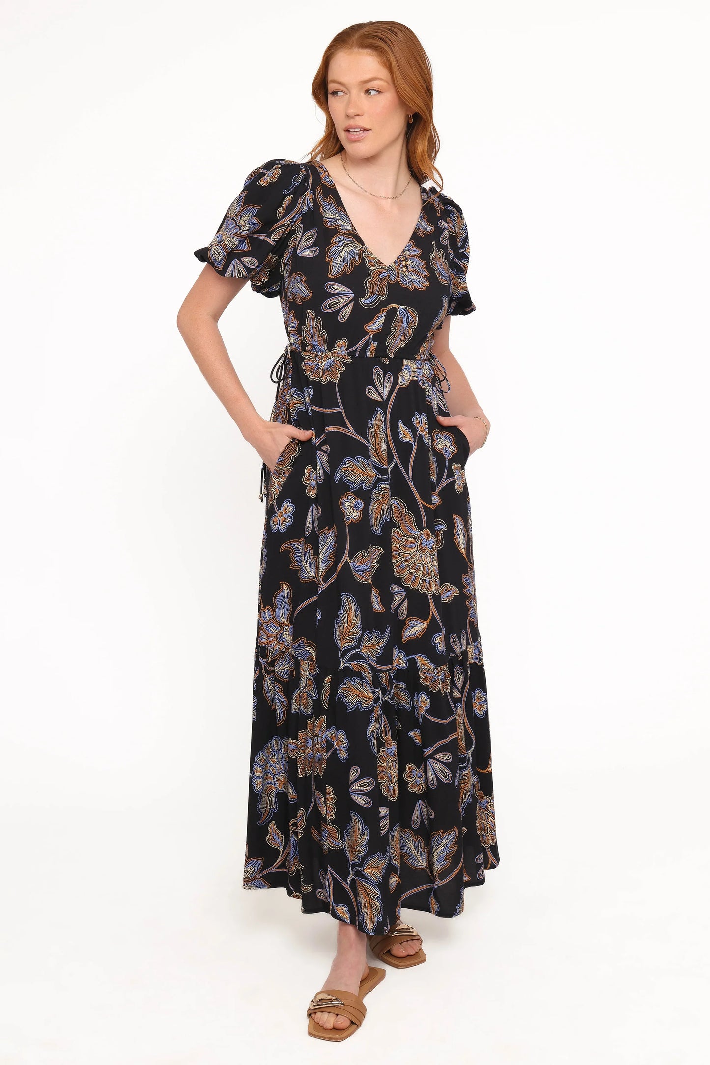 Loveen Maxi Dress Black Floral