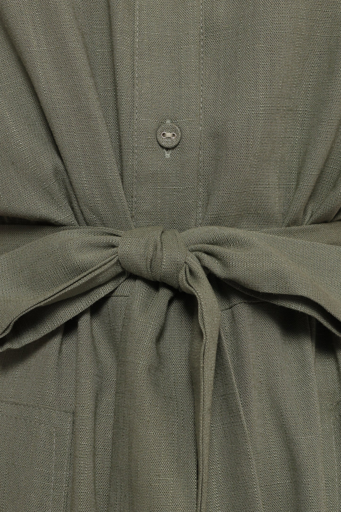 Minnie Waist Tie Jumpsuit Olive