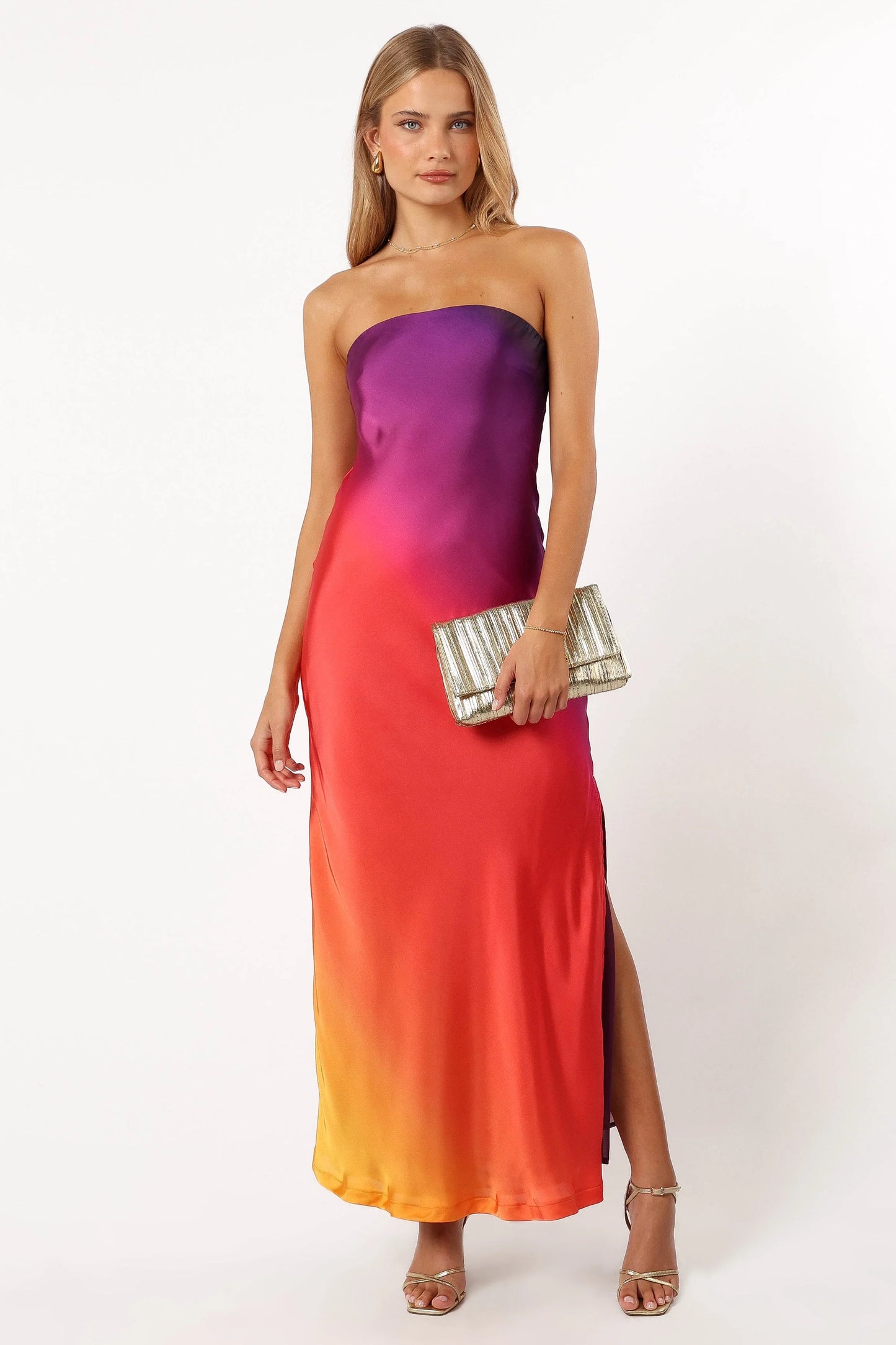 Mallory Strapless Maxi Dress Sunset Cosmo