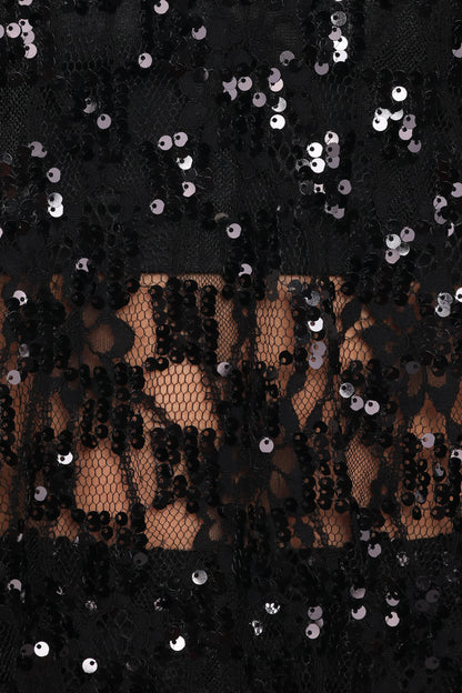 Yonder Sheer Lace Tee Top Black