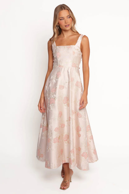 Zaria Midi Dress Pink Floral