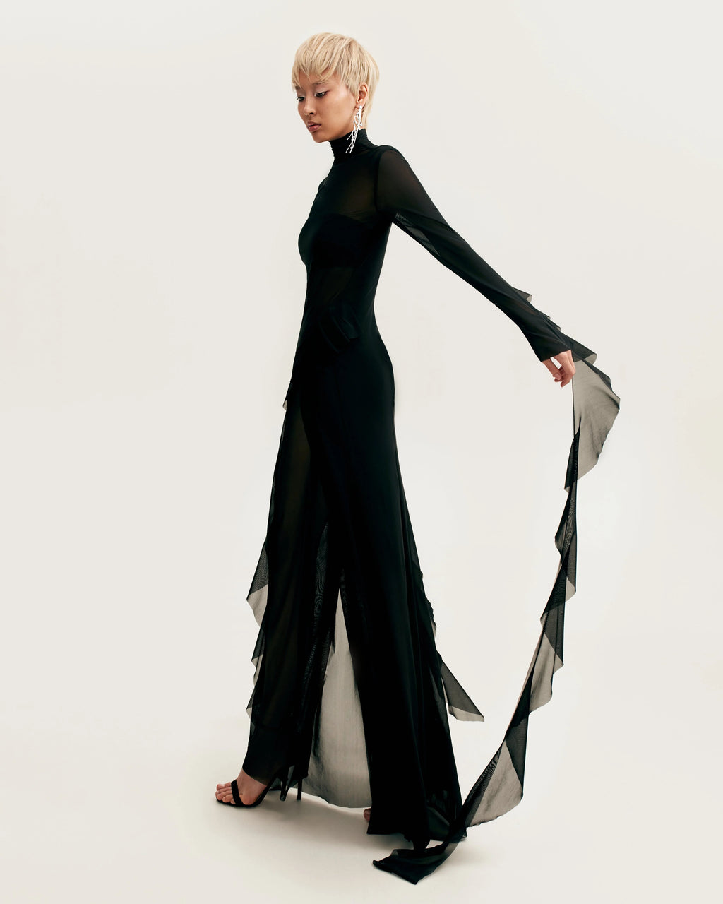 Chic sheer co ord set in black Xo Xo