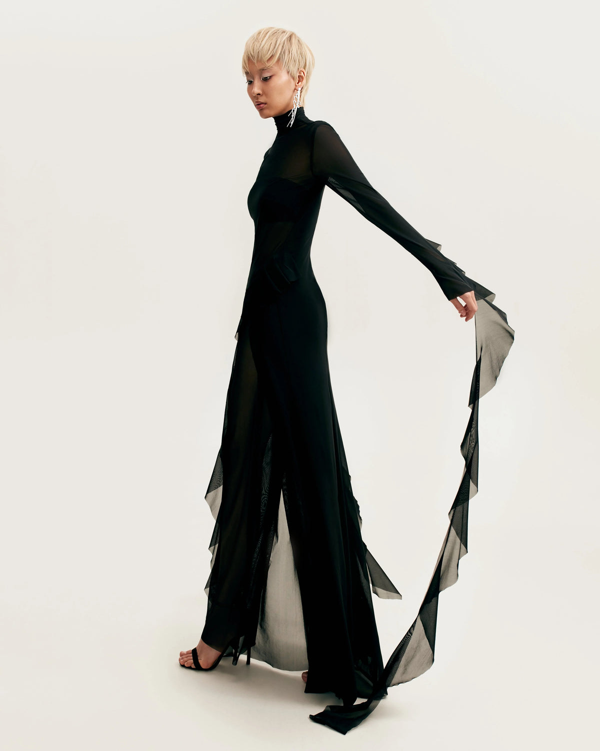 Chic sheer co ord set in black Xo Xo