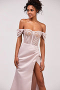 Off the Shoulder Prom Maxi Dress