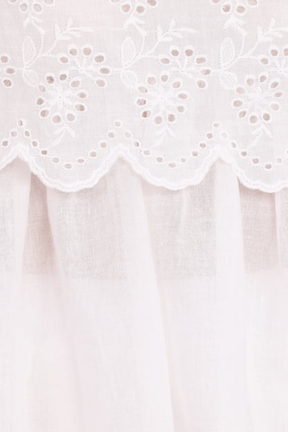 Zera Eyelet Top White