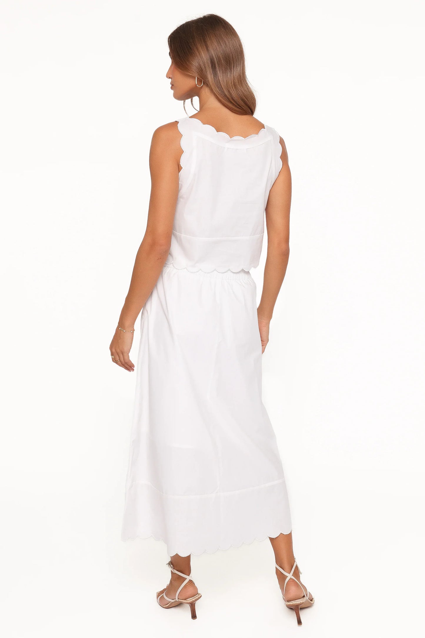 Heather Maxi Skirt Set White