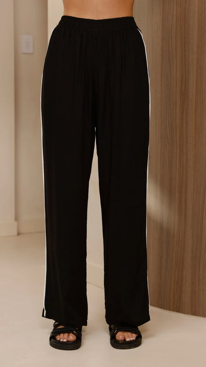 Hartley Pants Black White