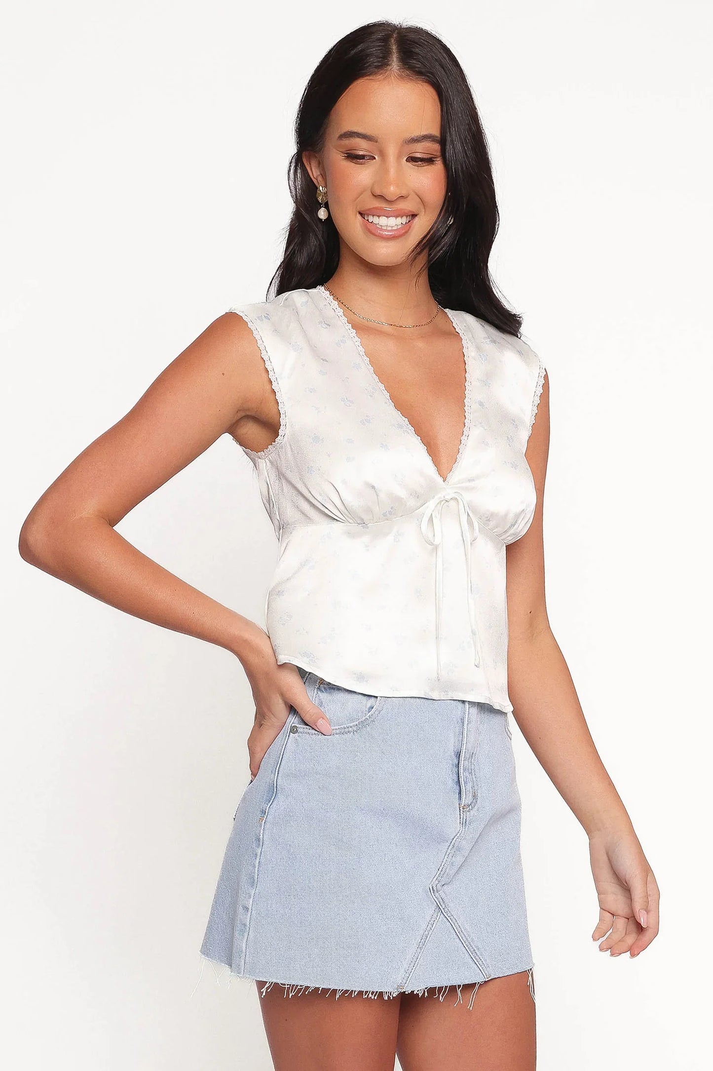 Ingrid Top Cream Ditsy