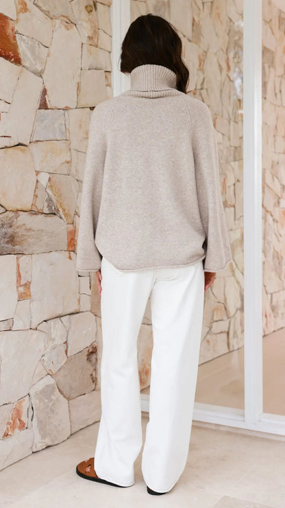 Jacques Knitted Jumper Oatmeal