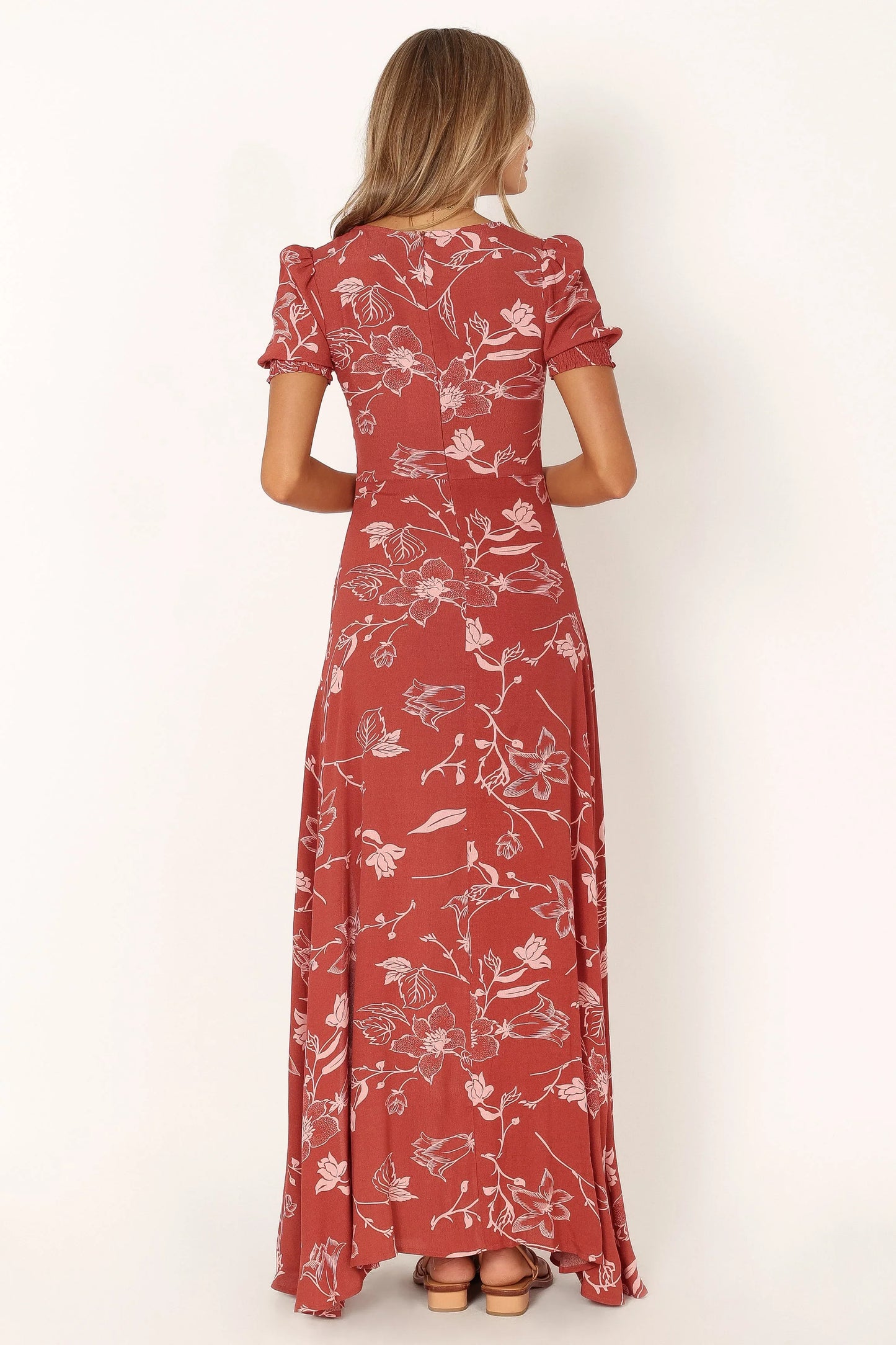 Franklin Maxi Dress Rust Floral