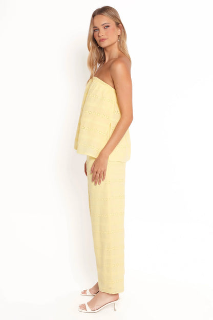 Michele Strapless Jumpsuit Butter Yellow