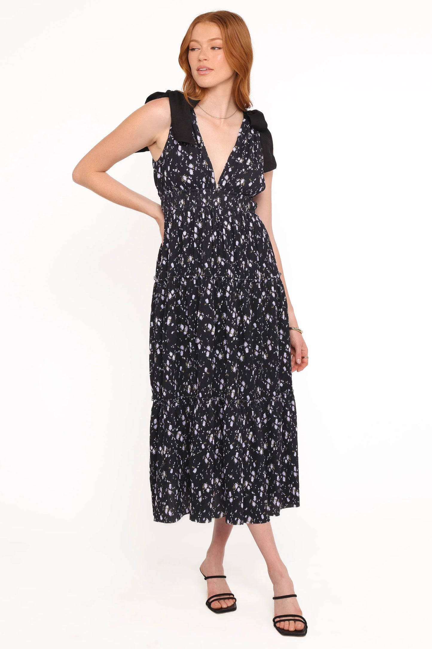 Adeline Maxi Dress Black Floral