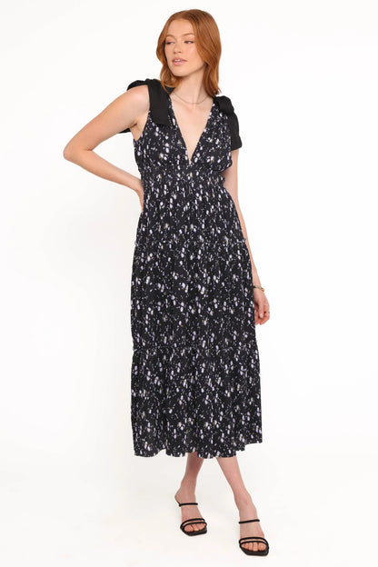 Adeline Maxi Dress Black Floral