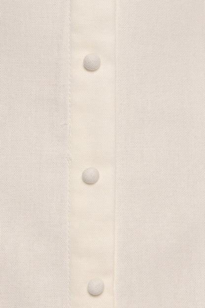 Barbara Midi Button Down Dress White