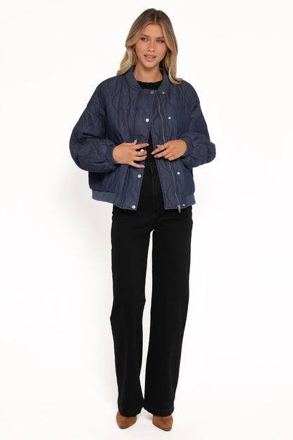 Keah Quilted Jacket Navy