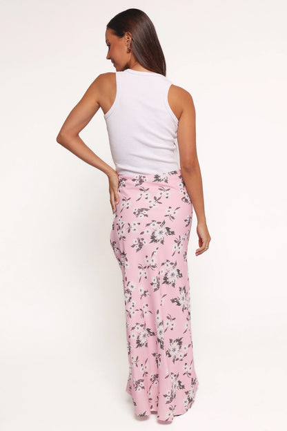 Evie Maxi Skirt Pink Floral