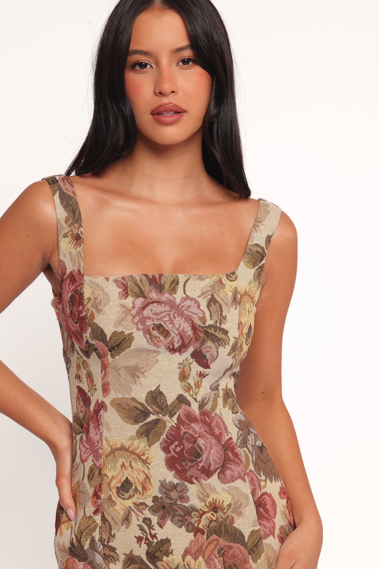 Awhina Mini Dress Jacquard Floral