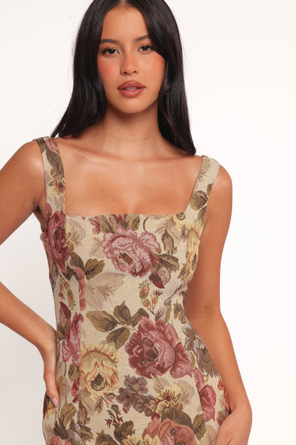 Awhina Mini Dress Jacquard Floral