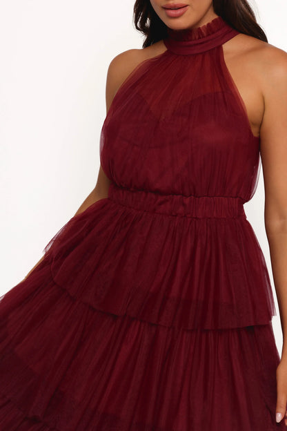 Frances Halterneck Maxi Dress Wine