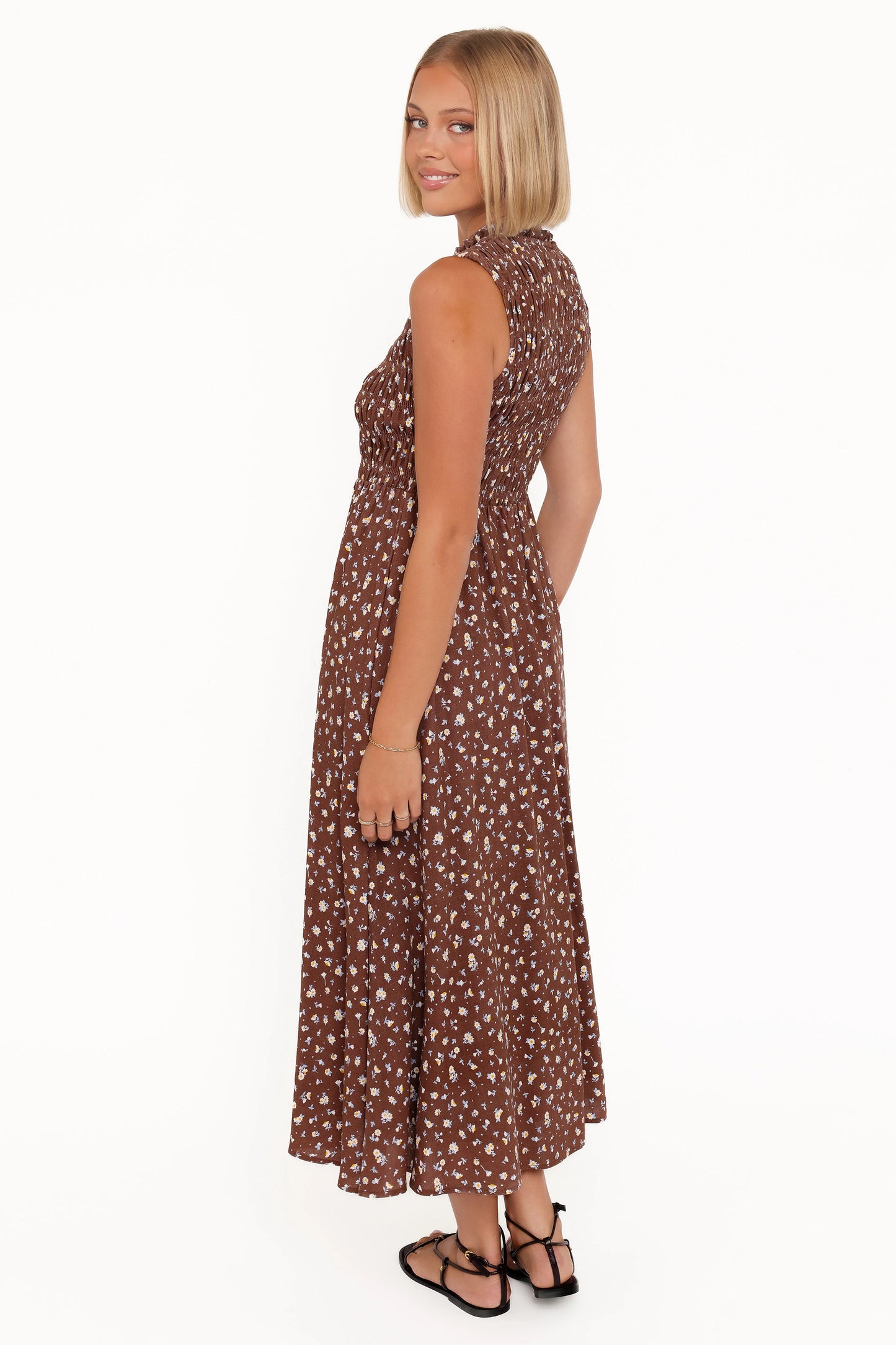 Lanna Maxi Dress Brown Floral