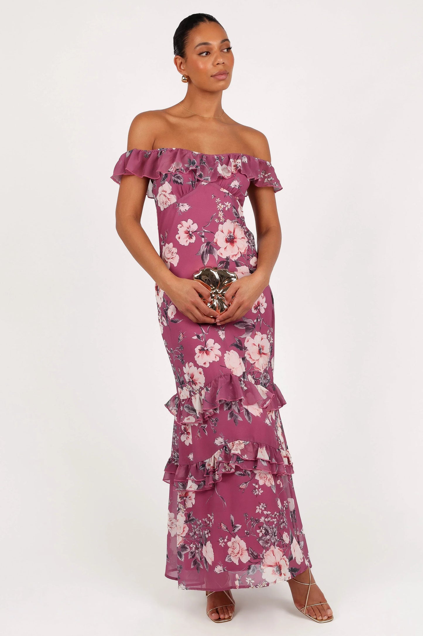 Irelynn Maxi Dress Dark Rose Floral