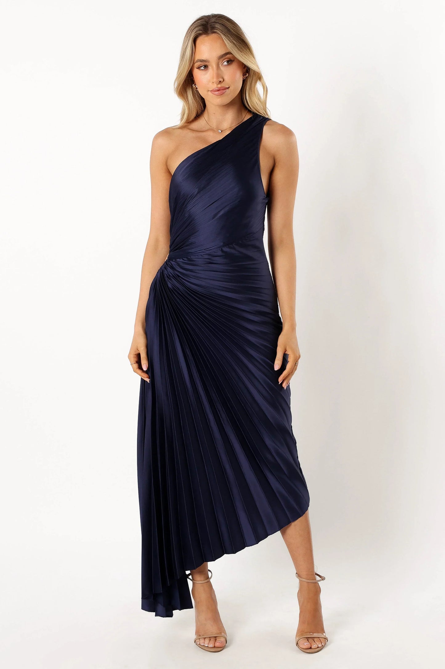 Kleo One Shoulder Maxi Dress Navy