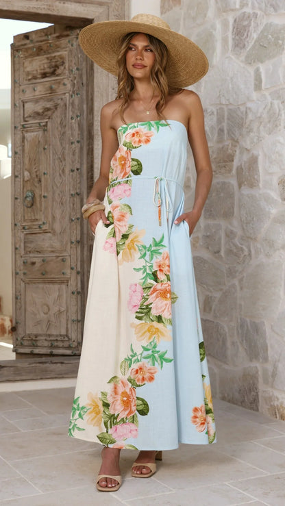 Ellea Maxi Dress Botanical Bliss Blue