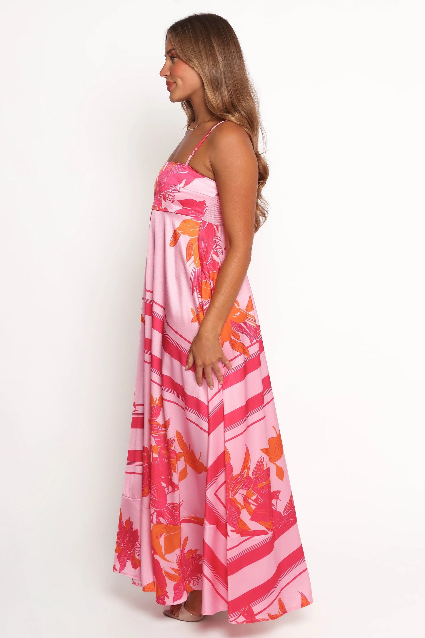 Elanor Maxi Dress Pink Orange