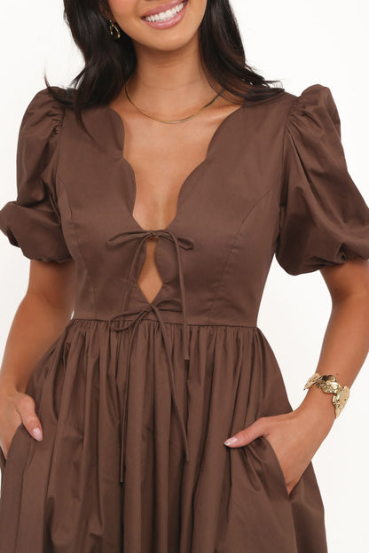Karla Maxi Dress Bitter Chocolate