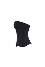 Smart heart shaped low waist black fitted corset Midnight Walk