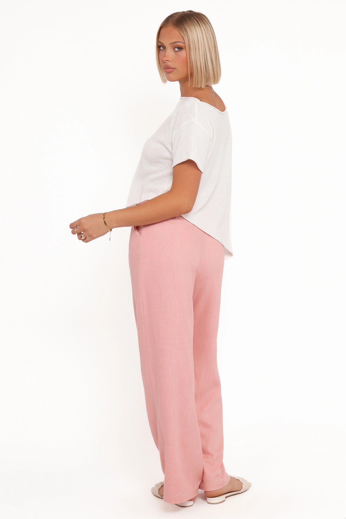 Dean Linen Pants Light Pink
