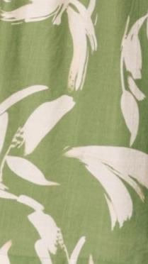 Callison Crop Top and Pants Set Green Print